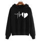 Unisex Heart Print Streetwear Hoodies sweatshirt Pullover Long Sleeve Clothes - EX-STOCK CANADA