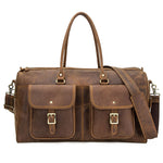 Retro Crazy Horse Cowhide Large Capacity Leather Travel Bag | EX-STOCK Canada 
