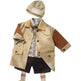 Windbreaker Sleeve Color Contrast Small Lapel Medium Long jacket kids - EX-STOCK Canada