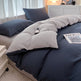 Solid Color Four-piece Set Simple Washed Sanding Duvet Cover EX-STOCK Canada 