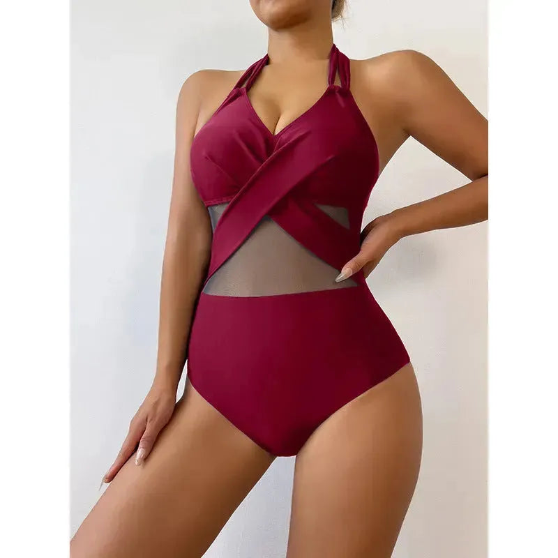 New Fashion One-piece Swimsuit Solid Color - EX-STOCK CANADA