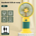 Small Handheld Fan Desktop Cartoon Mini Electric Usb Student Portable Gift - EX-STOCK Canada