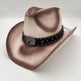 Summer Outdoor Ethnic Style Felt and Straw Cowboy Hat - EX-STOCK Canada