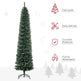 7.5FT Artificial Snow Dipped Christmas Tree Xmas Pencil Tree Holiday Home Indoor Decoration With Foldable Black Stand, Green EX-STOCK Canada 