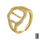 Fashion Micro Inlaid Zircon Arab Letters Ring for women - EX-STOCK CANADA