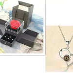 Hot Valentine's Day Gifts Metal Rose Jewelry Gift Box Necklace For Wedding Girlfriend Necklace Gifts - EX-STOCK CANADA