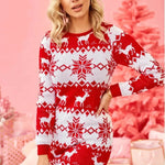Mini Jumper dress Winter Christmas Sweater Dress Deer Jacquard dress - EX-STOCK Canada