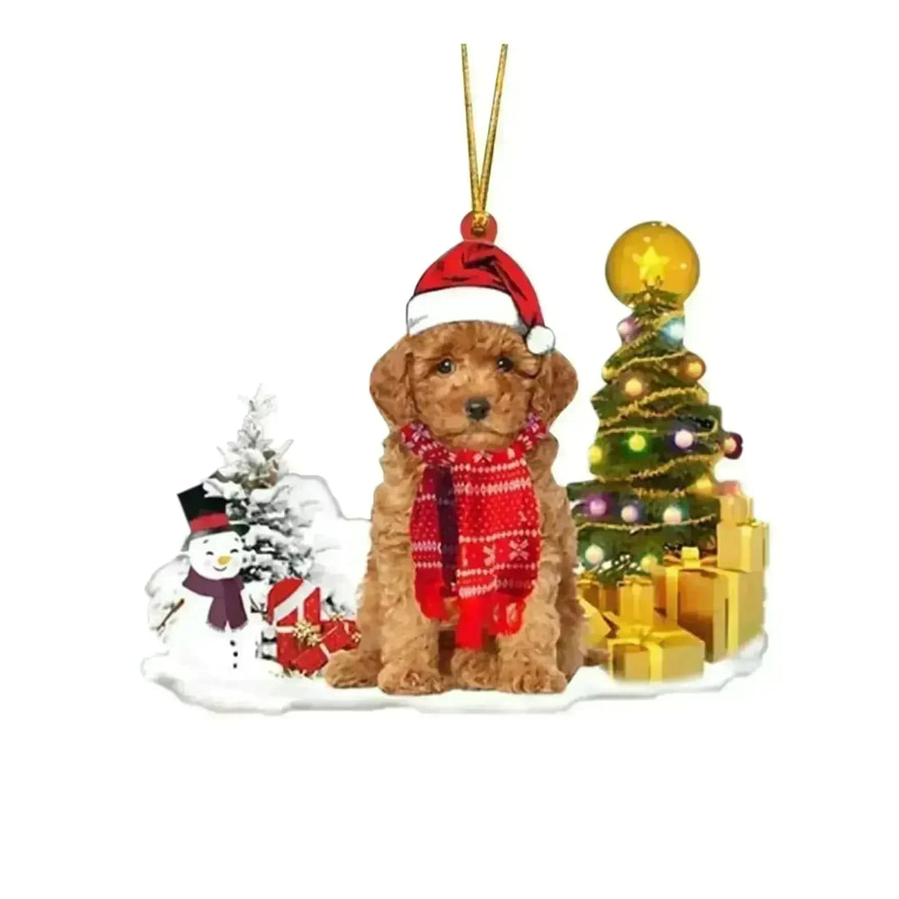 Christmas Family Puppies Decorate Trees With Lights - EX-STOCK CANADA