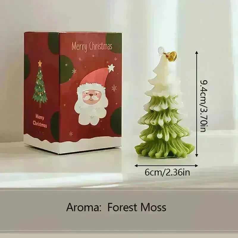 Merry Christmas Candle 3D Xmas Tree Shaped Aromatherapy Candles Ornaments Navidad New Year Party Home Decor Xmas Gift - EX-STOCK CANADA
