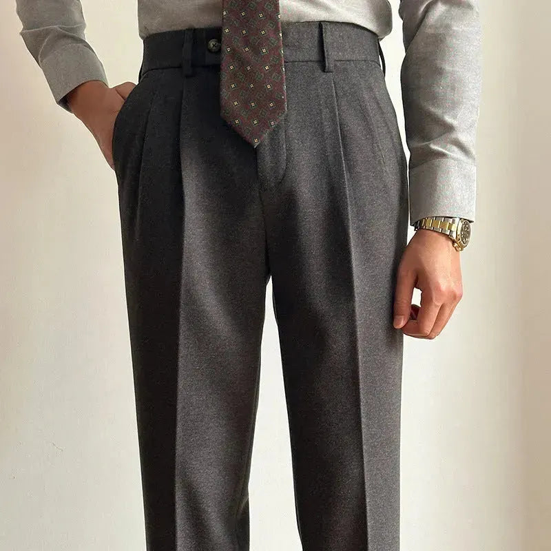 Straight Fitted All-matching formal business Office Work Suit Pants trouser  For Men - EX-STOCK CANADA