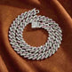 Box Buckle 14mm Bar Cuban Link Chain Bracelet and Necklace 2pcs - EX-STOCK CANADA