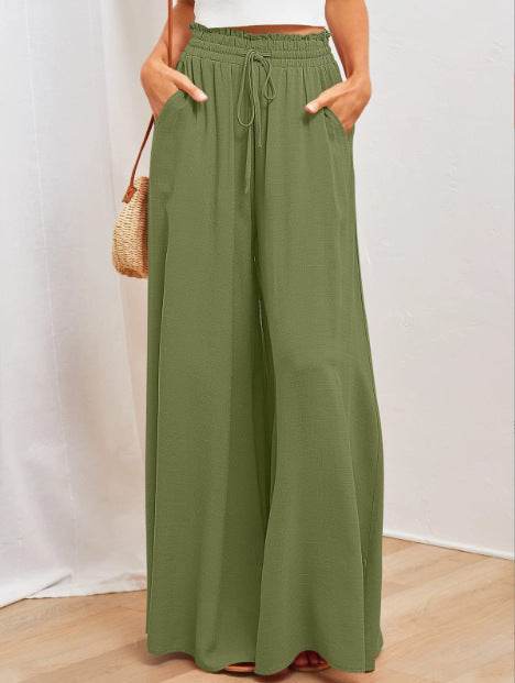 Printed Comfortable Casual High Waist Wide-leg Floral Palazzo Trousers women - EX-STOCK Canada
