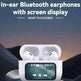 Touch Screen Bluetooth Headset With Screen TWS Active Noise Reduction - EX-STOCK Canada
