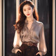 Chic And Beautiful Small Top Gray Blouse Shirt for Women - EX-STOCK CANADA