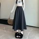 Women's Skirt Drooping Slimming High Waist A- Line Circle Midi flared Skirt - EX-STOCK Canada