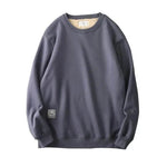 Fleece-lined Teens Oversized Winter cotton Pullover tops Round neck Sweatshirt - EX-STOCK Canada