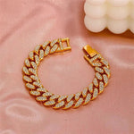 Diamond Cuban Punk Chunky Chain Hihop Bracelet unisex - EX-STOCK CANADA