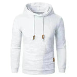Men's Jacquard Sweatshirt Long-sleeved Hoodie Warm Color  Sports Pullover Top - EX-STOCK CANADA