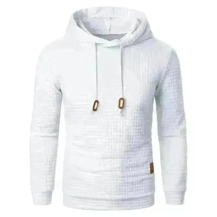 Men's Jacquard Sweatshirt Long-sleeved Hoodie Warm Color  Sports Pullover Top - EX-STOCK CANADA