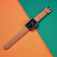 Suitable For Iwatch SE Strap Lychee Pattern Oil Wax Leather Strap New Silicone Leather Strap - EX-STOCK Canada