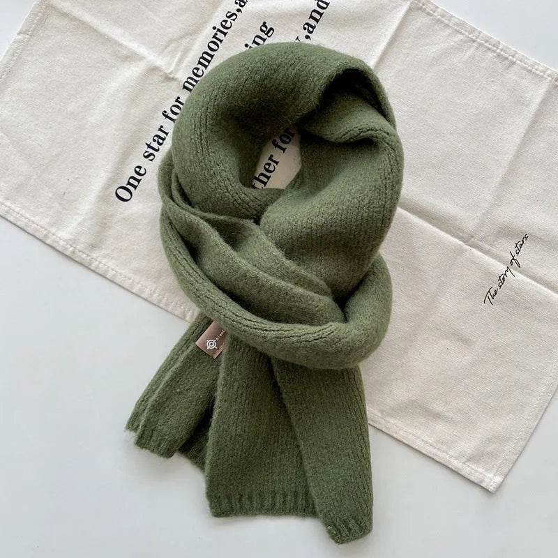Women's Sweet Version Fleece Solid Scarf Autumn And Winter - EX-STOCK Canada