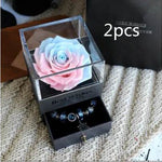 Eternal Flower Rose Jewelry Box for Birthday Presents Valentines Day Wedding Gift Box - EX-STOCK Canada