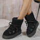 Plus Size Platform Cross Strap Snow Boots - EX-STOCK Canada