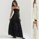 Fashion Suspender Lace Long Dress Summer Strapless Collar Elegant Evening Dresses For Women - EX-STOCK CANADA