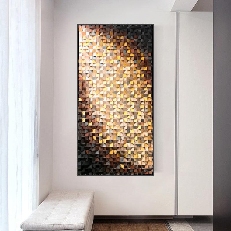 Peinture en bois tridimensionnelle Art mural mosaïque fait à la main 