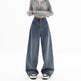 High Waist Straight Wide Leg Blue Jeans for Women – Sizes M to 4XL