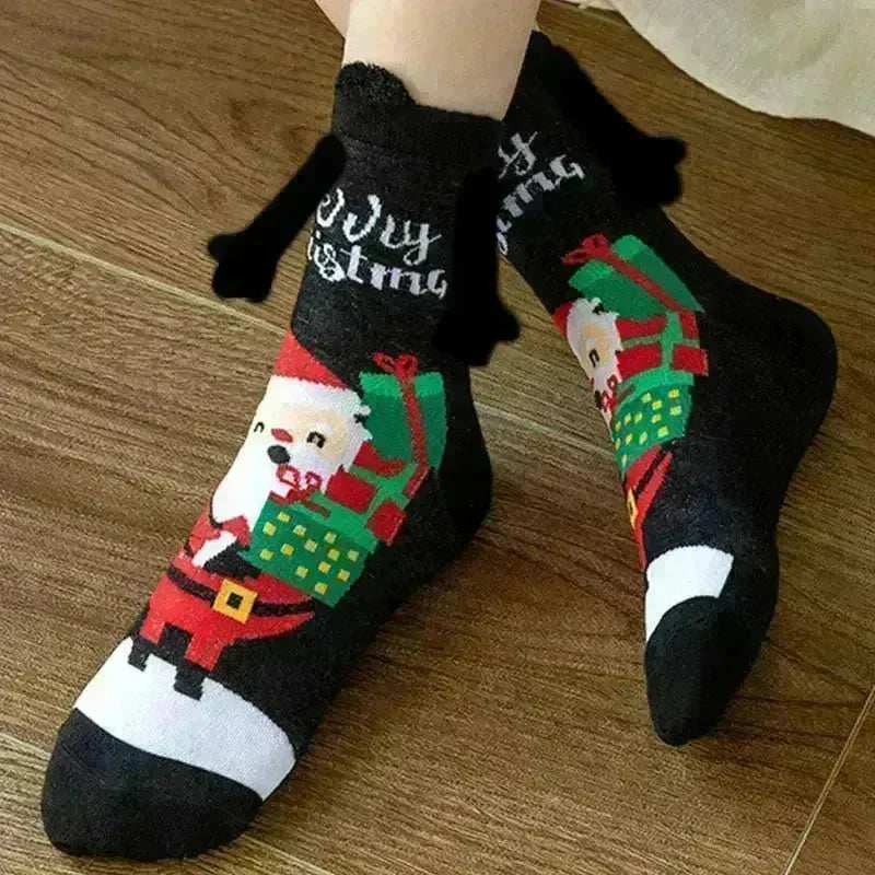Christmas Stockings Autumn Winter Cotton Magnet Lodestone Hand Tube Socks - EX-STOCK CANADA