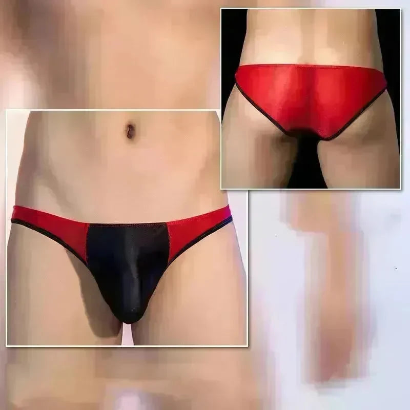 See-through Thin Transparent Silky Men's Low Waist Briefs - EX-STOCK CANADA