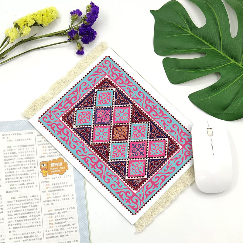 Office mouse pad, Suede fringe mouse pad Hot rubber  Bohemian style Hypersku