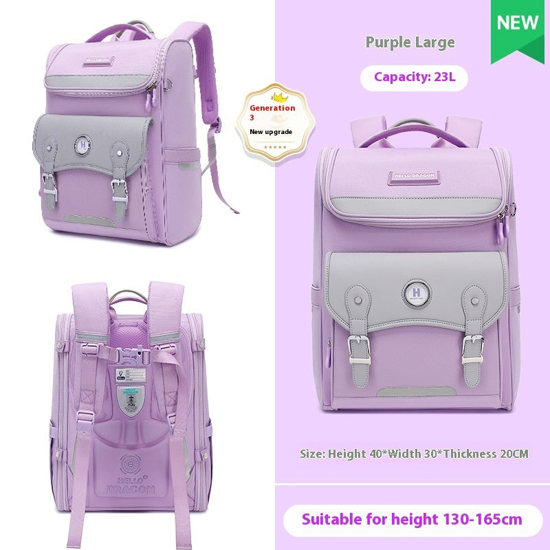 Primary School Students Grade One Two Three To Six Children Burden Relief Spine Protection Super Lightweight Backpack EX-STOCK