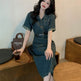 Women's Fashion Casual short sleeve Mini Denim Dress - EX-STOCK Canada