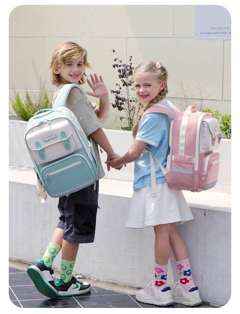 Lightweight Burden Alleviation Large Capacity Student Schoolbag EX-STOCK