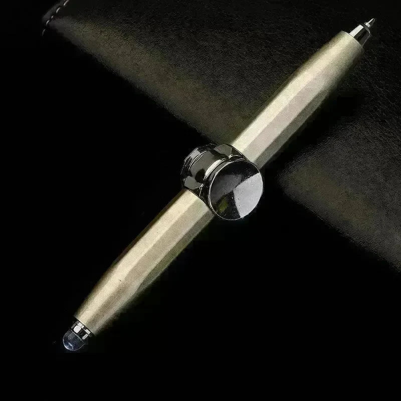 Creative Multi-Function LED Pen Spinning Decompression Gyro Metal Ballpoint Pen Fashion Office School Supplies Writing Pens - EX-STOCK CANADA