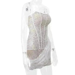 Strapless Lace Tube Top Corset Dress Party Women Fashion And Charming Slim fit Mini Dress  for Evening Party Cocktail. - EX-STOCK CANADA