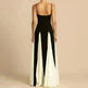 Luxury Women Sleeveless Color Contrast Sling Dress for Wedding Cocktail Evening Party events - EX-STOCK CANADA