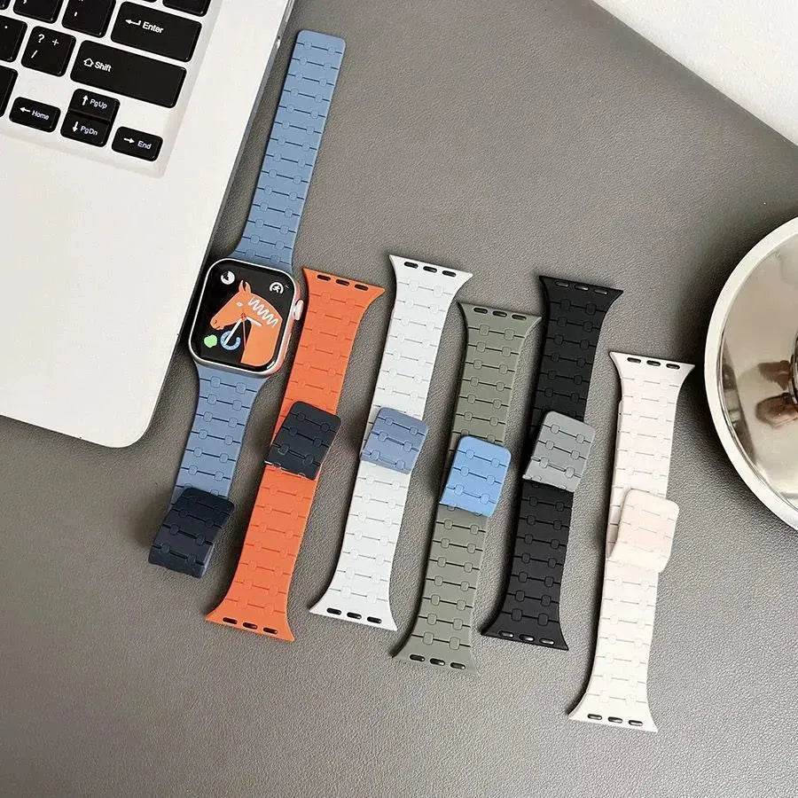 Innovative Magnetic Silicone Watch Strap for iwatch - EX-STOCK Canada