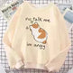 Women Chic Casual No Flattering Cat Print Crew Neck Sweatshirt - EX-STOCK CANADA