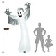 Spooky Halloween Inflatable Ghost - 12 Ft Tall With LED Lights, Waterproof Fabric, Spikes Ropes For Stability, White - EX-STOCK Canada