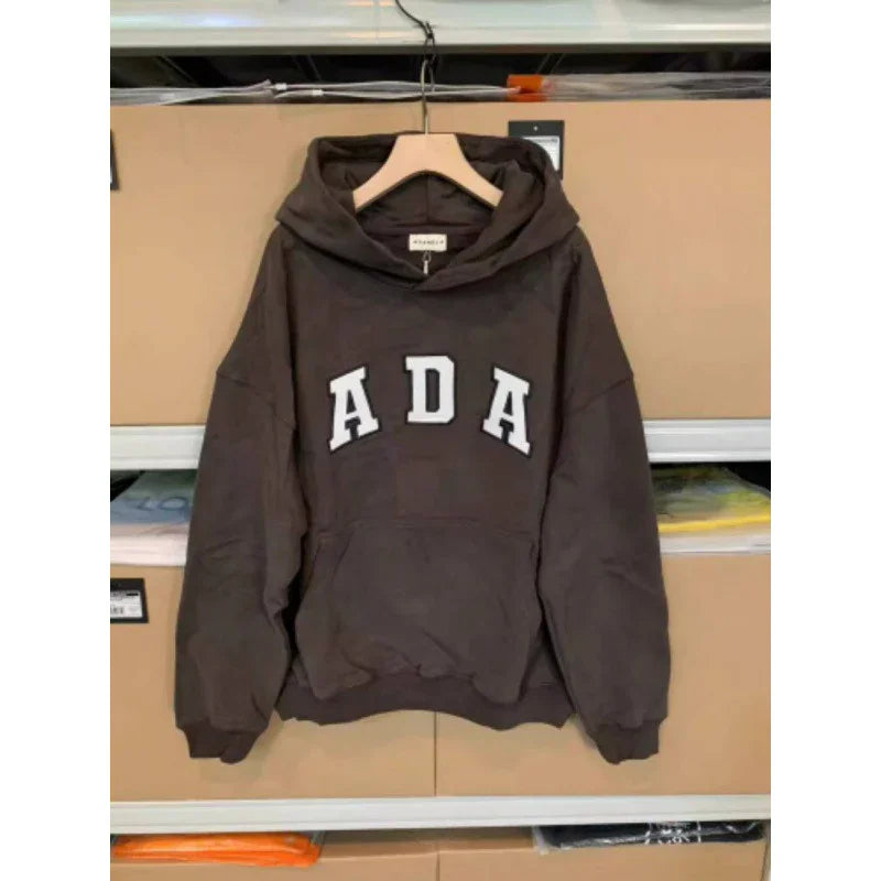 Casual And Versatile Letter Loose Hoodie With Fleece Lining For Women EX-STOCK Canada 