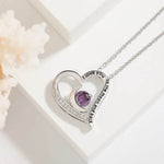 Love Necklace With Rhinestones And Letters Fashion Personality Heart-shaped Necklace Valentine's Day Gift - EX-STOCK Canada