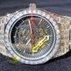 Hip Hop Full Square Diamond Luminous Hollow Mechanical Watch - EX-STOCK Canada