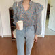 French Retro Floral Blouse Women Wood Ear blouse Women - EX-STOCK CANADA