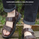 Men's Non-slip Casual First Layer Cowhide Sandal Slippers  EX-STOCK CANADA