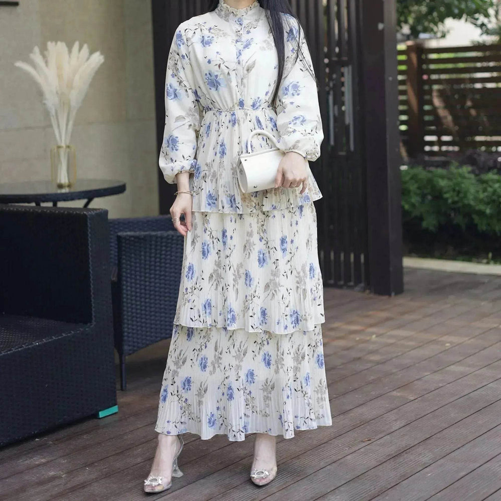 European And American Middle East Pure Meiqi Printed Long Dress - EX-STOCK Canada