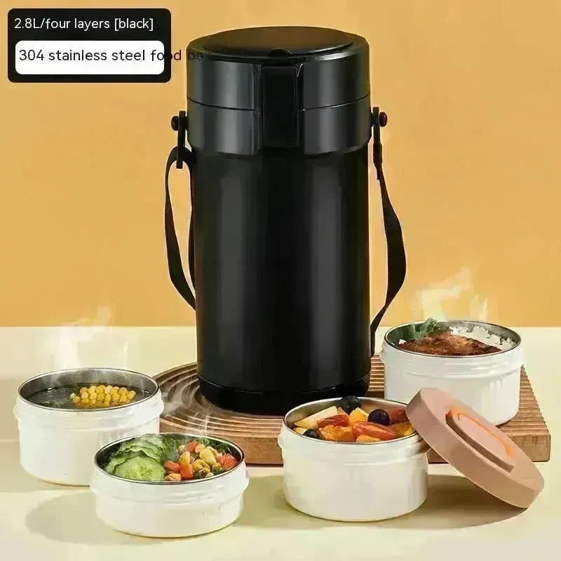 304 Stainless Steel Large Capacity Vacuum Thermal Insulated Lunch Box - EX-STOCK CANADA