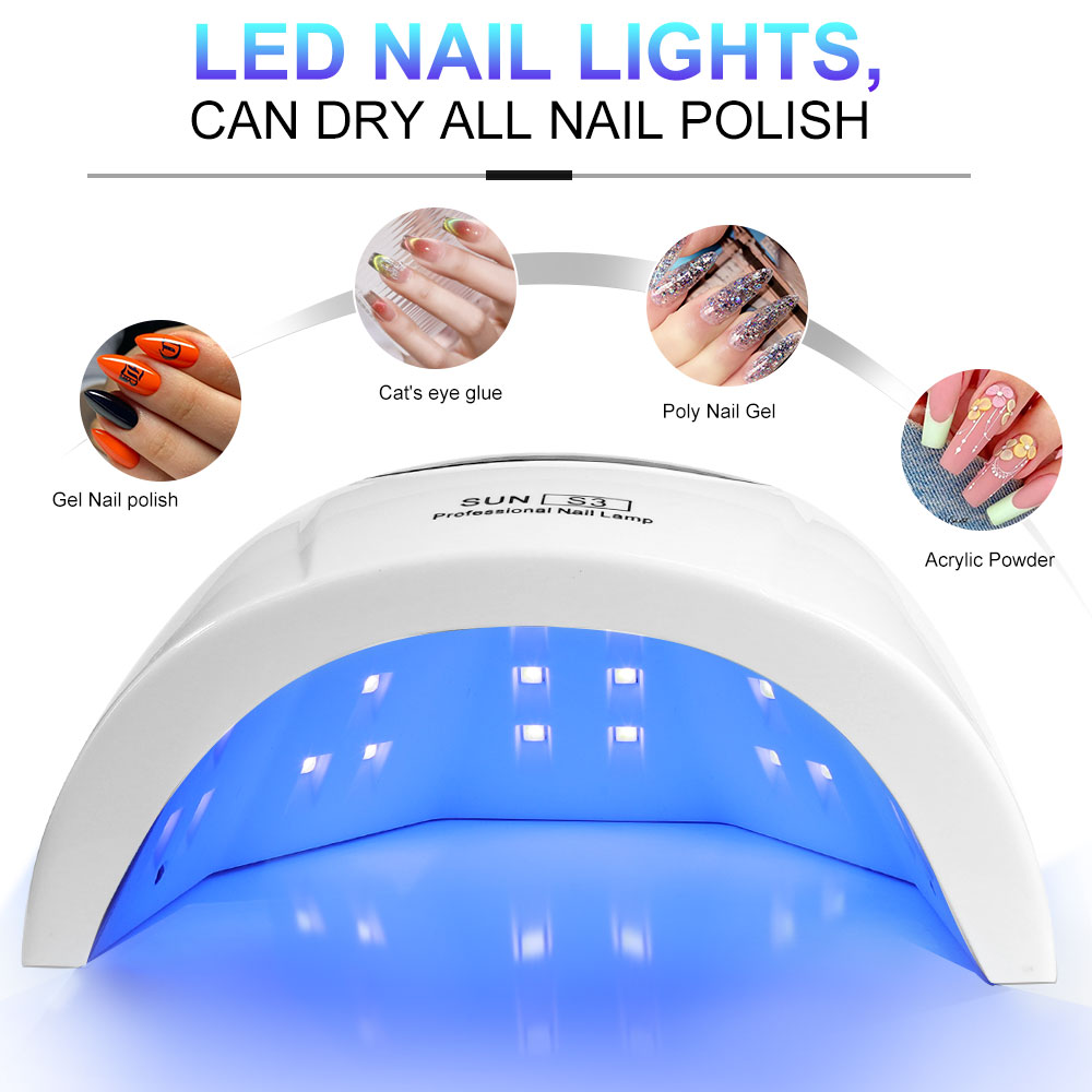UV Nail Lamp, UV Light For Gel Nails LED Nail Dryer With 3 Timer, Smart Sensor, LCD Display Fast Curing Gel Nail Polish Nail Art Tools Manicure Accessories EX-STOCK Canada 